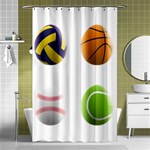 sports easter eggs Shower Curtain 48  x 72  (Small)