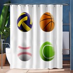 sports easter eggs Shower Curtain 60  x 72  (Medium)