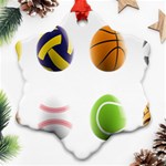 sports easter eggs Ornament (Snowflake)