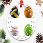 sports easter eggs Ornament (Oval Filigree)