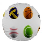 sports easter eggs Large 18  Premium Round Cushion 