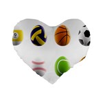 sports easter eggs Standard 16  Premium Heart Shape Cushion 