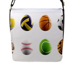 sports easter eggs Flap Closure Messenger Bag (L)