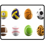 sports easter eggs Double Sided Fleece Blanket (Medium)