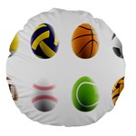 sports easter eggs Large 18  Premium Flano Round Cushion 