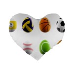 sports easter eggs Standard 16  Premium Flano Heart Shape Cushion 