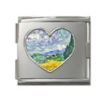 Van gogh Mega Link Heart Italian Charm (18mm)