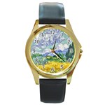 Van gogh Round Gold Metal Watch