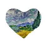 Van gogh Standard 16  Premium Flano Heart Shape Cushion 