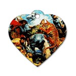 Rubens Dog Tag Heart (One Side)