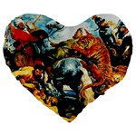 Rubens Large 19  Premium Heart Shape Cushion