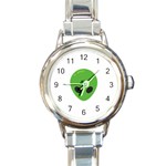 Emoji Aliens Round Italian Charm Watch