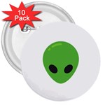 Emoji Aliens 3  Button (10 pack)