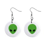 Emoji Aliens 1  Button Earrings