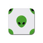 Emoji Aliens Rubber Coaster (Square)