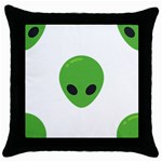 Emoji Aliens Throw Pillow Case (Black)