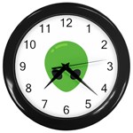 Emoji Aliens Wall Clock (Black)