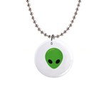 Emoji Aliens 1  Button Necklace