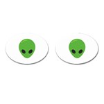 Emoji Aliens Cufflinks (Oval)