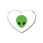 Emoji Aliens Rubber Coaster (Heart)