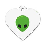 Emoji Aliens Dog Tag Heart (One Side)