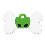 Emoji Aliens Dog Tag Bone (One Side)