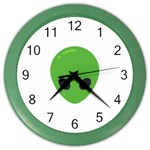 Emoji Aliens Color Wall Clock