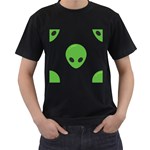 Emoji Aliens Men s T-Shirt (Black)