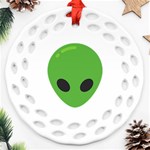 Emoji Aliens Ornament (Round Filigree)