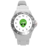 Emoji Aliens Round Plastic Sport Watch (L)