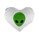 Emoji Aliens Standard 16  Premium Heart Shape Cushion 