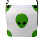 Emoji Aliens Flap Closure Messenger Bag (L)