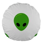 Emoji Aliens Large 18  Premium Flano Round Cushion 