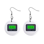 Emoji Pager 1  Button Earrings