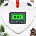 Emoji Pager Heart Ornament (Two Sides)