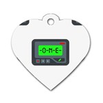 Emoji Pager Dog Tag Heart (One Side)