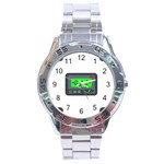 Emoji Pager Stainless Steel Analogue Watch