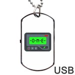 Emoji Pager Dog Tag USB Flash (One Side)