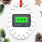 Emoji Pager Ornament (Oval Filigree)