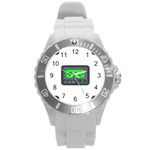 Emoji Pager Round Plastic Sport Watch (L)