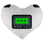 Emoji Pager Large 19  Premium Heart Shape Cushion