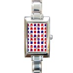 Lucha Libre Masks Rectangle Italian Charm Watch