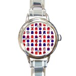 Lucha Libre Masks Round Italian Charm Watch