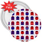 Lucha Libre Masks 3  Button (10 pack)