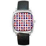 Lucha Libre Masks Square Metal Watch