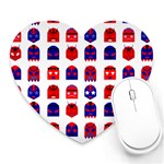 Lucha Libre Masks Heart Mousepad