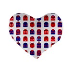 Lucha Libre Masks Standard 16  Premium Flano Heart Shape Cushion 