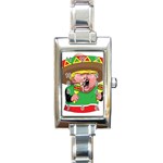 Cinco de Mayo trump Rectangle Italian Charm Watch