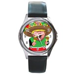 Cinco de Mayo trump Round Metal Watch