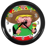 Cinco de Mayo trump Wall Clock (Black)